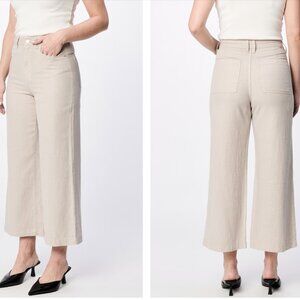 Dear John Audrey Wide Leg Trousers Pants Linen Cotton Blend Size 27